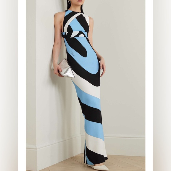 PUCCI Open-back printed stretch-crepe maxi dress - Picture 2 of 15